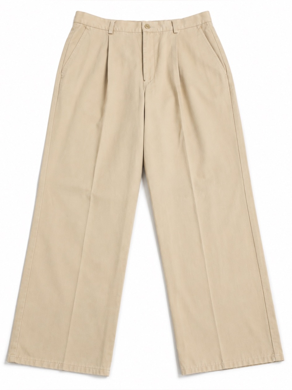 Eddie Bauer Women’s Size 10 Pleated Straight Leg Khaki Pants Beige